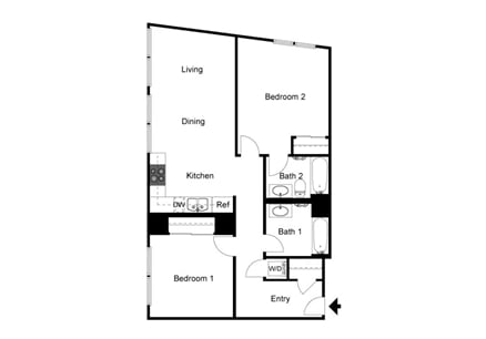 2BR/2BA - Rincon Green