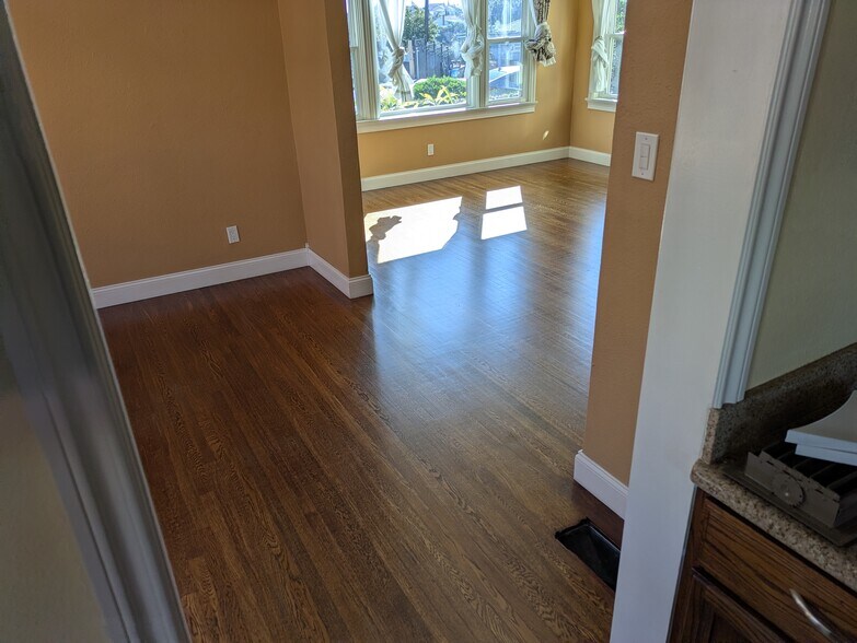 Looking from kitchen into dining and front room - 5762 Olvera Ave