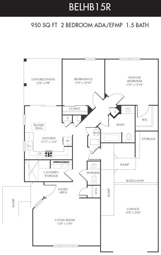 belhb15r floorplan - Bellevue Homes - No Cost Utilities*