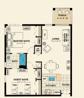 2BR/1BA - Aston Gardens At The Courtyards Senior Living