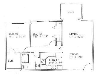 2BA - 851 SqFt - Furman Western Hills