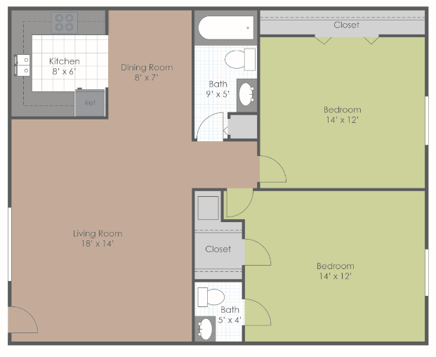 Floorplan - Manchester Park Apartments