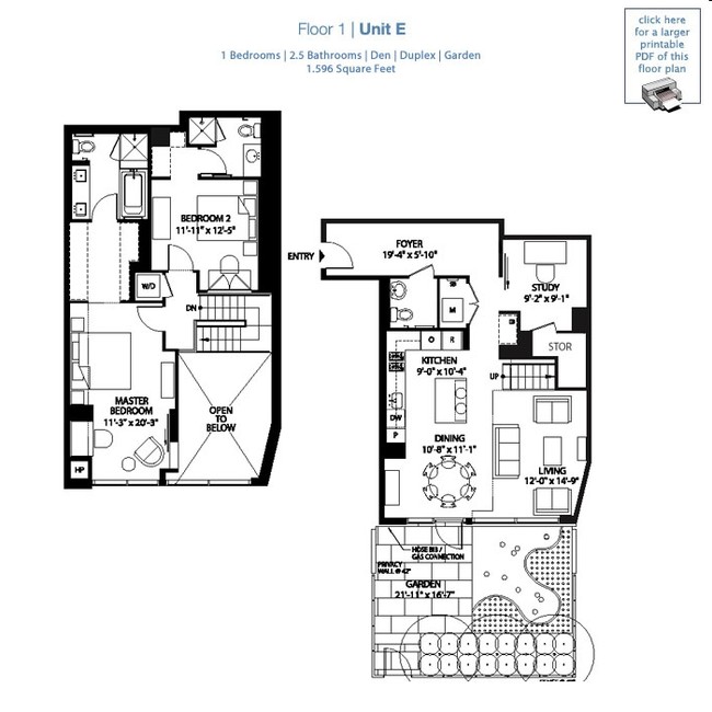 2BR/2.5BA - Residences at 22 West