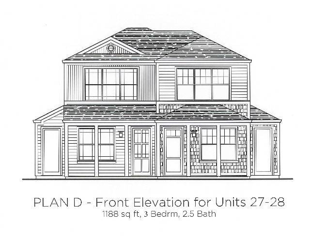 Typical Front Elevation – 1,188 sq. ft. - Hansen Place