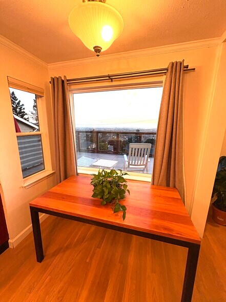 kitchen table looking onto deck - 7872 Michigan Ave