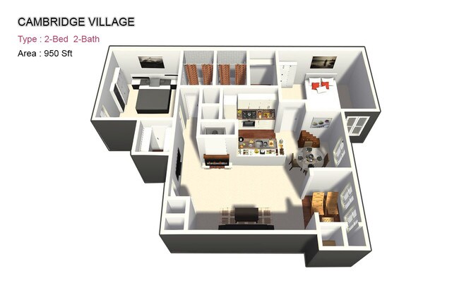 Two Bed / Two Bath - Cambridge Village
