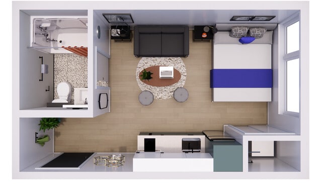 Unit 001 - 299 SQFT - Sora Apartments