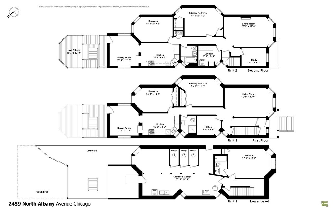floorplan (second floor) - 2459 N Albany Ave