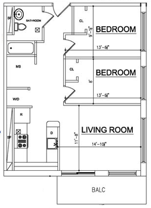 2BR/1BA - Ocean Blue