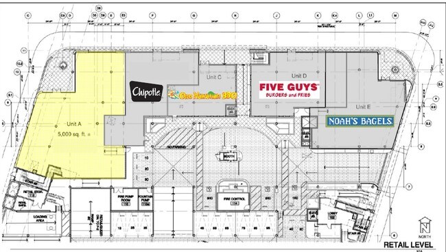 Floor Plan - Retail Level - 5550 Wilshire at Miracle Mile