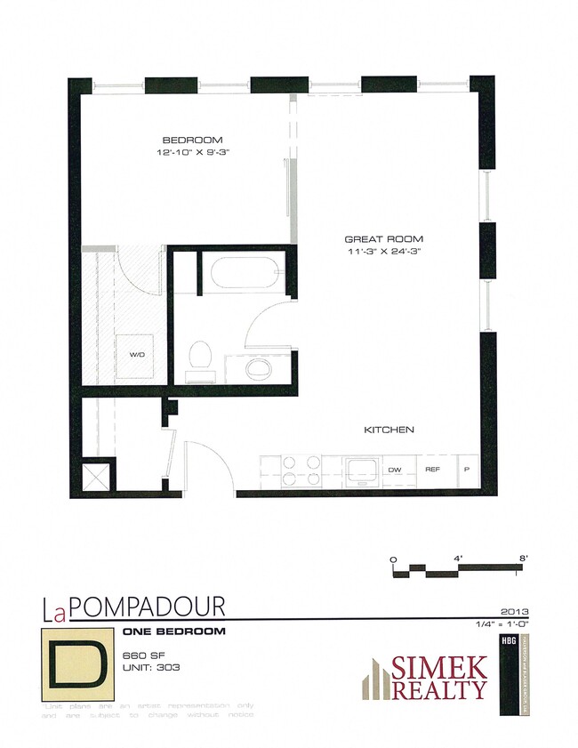 Floorplan - La Pompadour Apartments