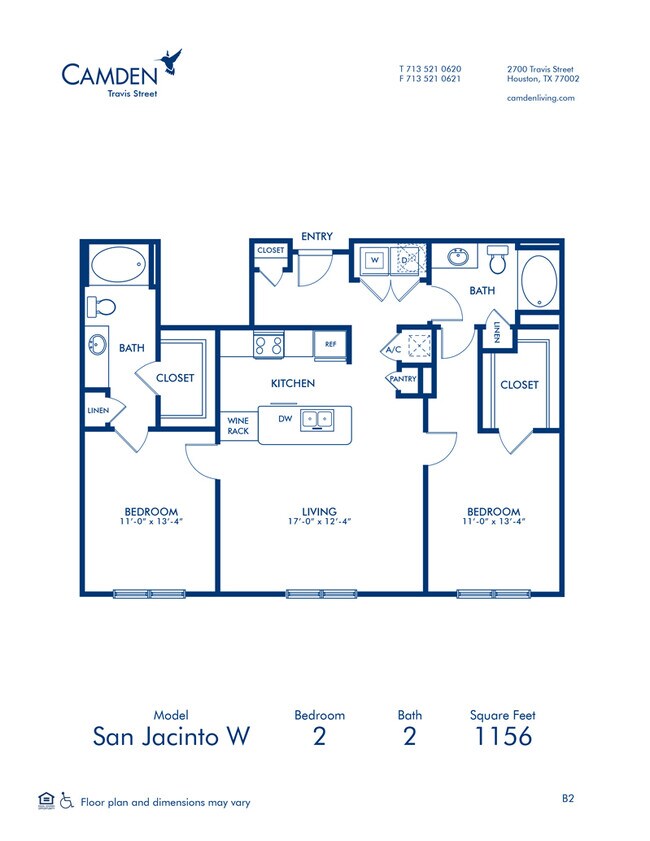 Floorplan - Camden Travis Street