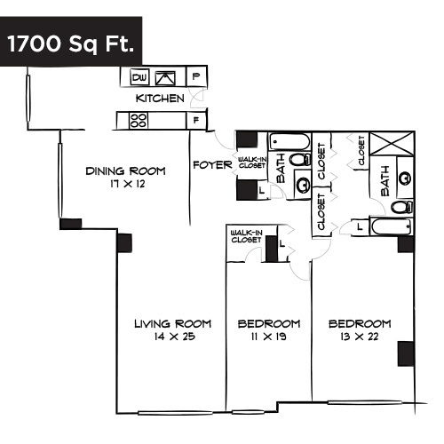 Floorplan - Willard Towers