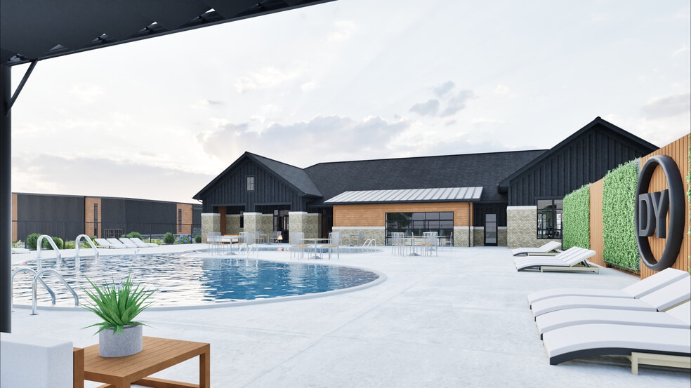 The Yard Pool Rendering - Residences at DeForest Yards