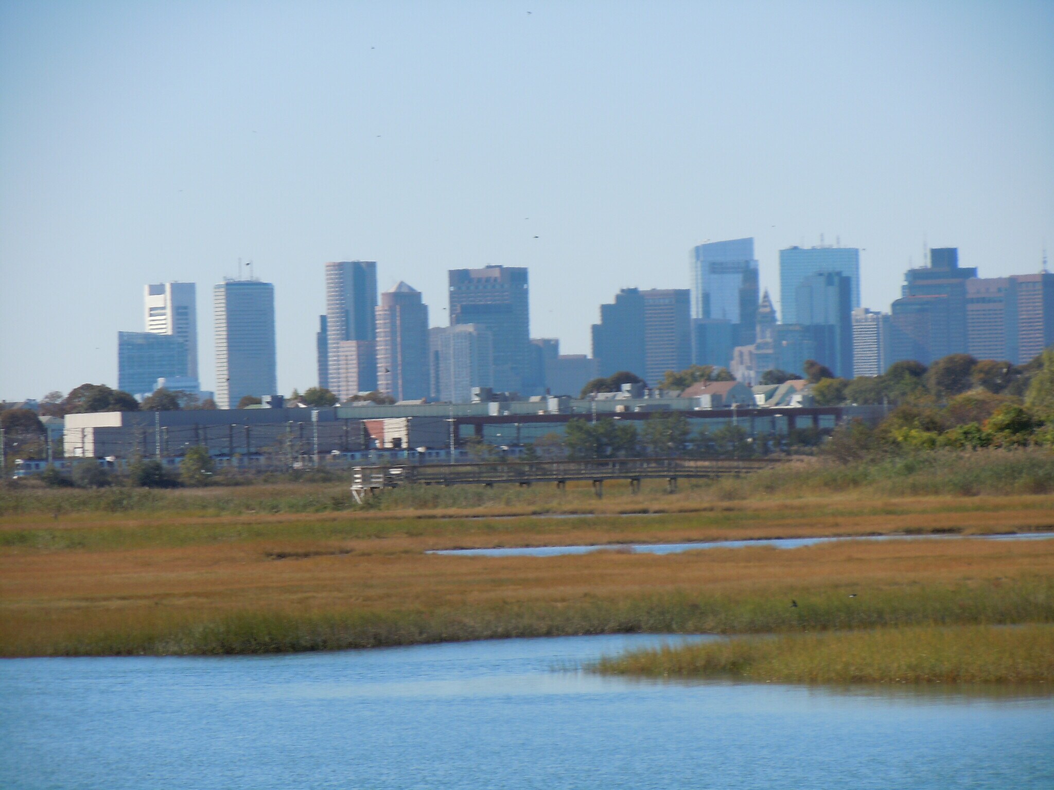 Boston skyline seen from house - 103 Summer St
