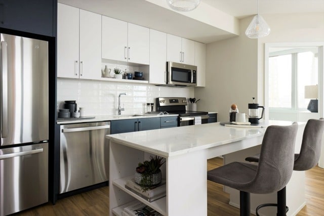 2B-5 Floor Plan Kitchen- Apartment 512 - Meridian 2250 at Eisenhower Station