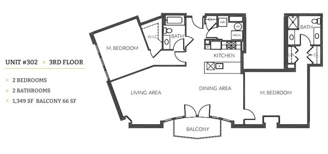 2BR/2BA - 3800 Lofts