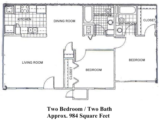 2BR/1BA - Copper Ridge Apartments