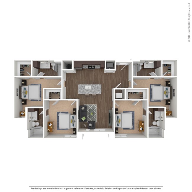 D1 4B4B Floorplan - Nine20 Tempe