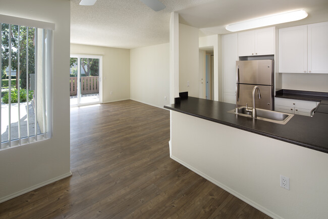 Kitchen, living, and dining area - eaves San Marcos