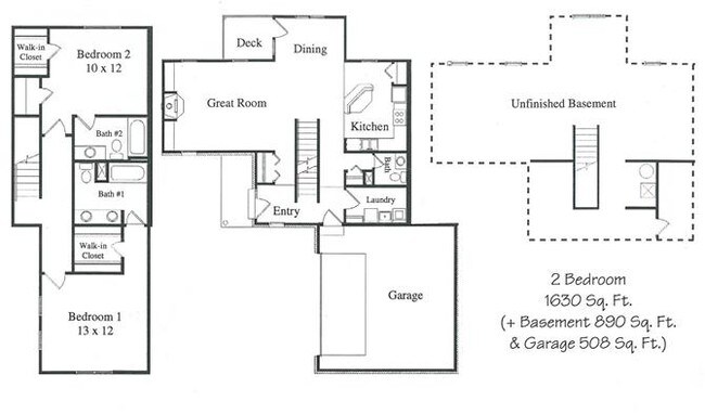 Floorplan - Cascade Pines Duplexes