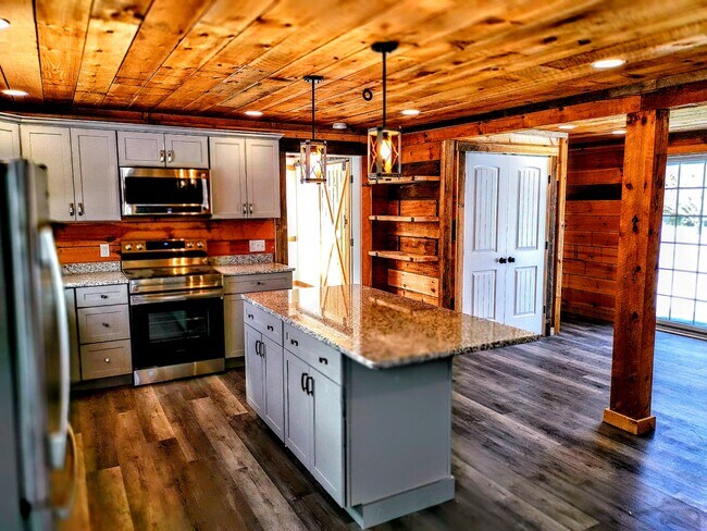 New kitchen w/island. Granite, stainless appliances, dishwasher. - 94 Cross Rd