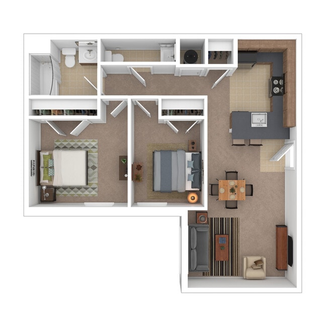 The Springs - 2 Bed, 1.5 Bath, 773 sq. ft. - The Springs Apartments
