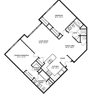 2BR/2BA - Residences at Park Place