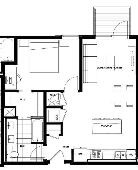 Floorplan - Luxe on Chicago