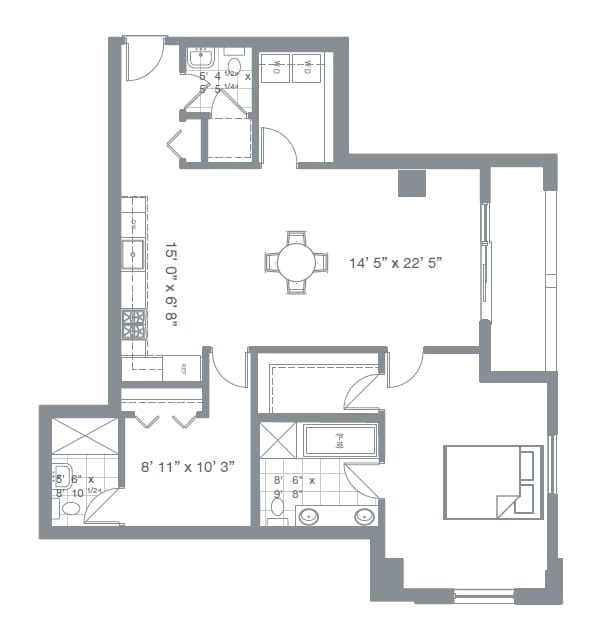 1BR/2.5BA - Watermark Condos