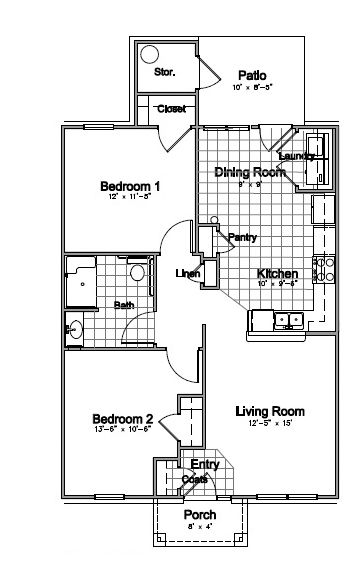 2BR/1BA - Sandy Ridge Apartments