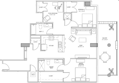 3BR/2BA - 21 Rio Apartments