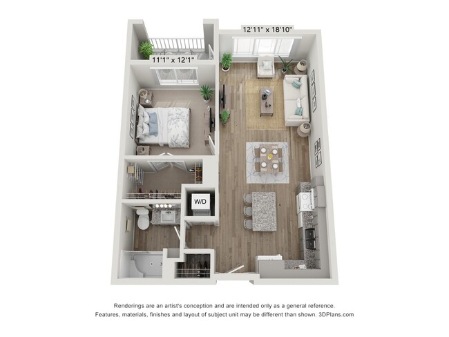 Floorplan - The Reef at Riviera 62+ Apartments