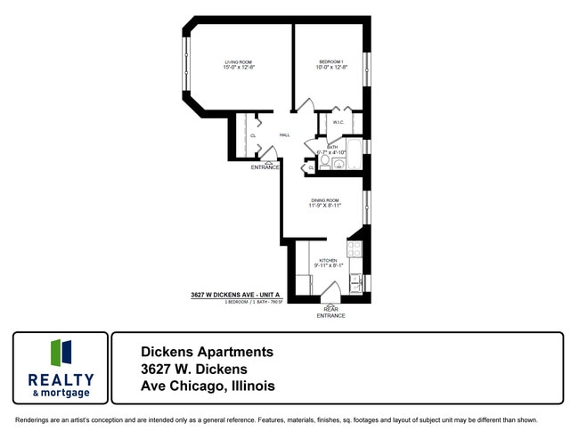 3627 Dickens 1 Bed A - 3625 W. Dickens St.