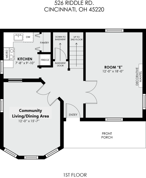 1st Floor - 526 Riddle Rd