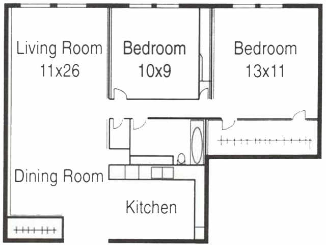 2BR/1BA - Royal James Plaza