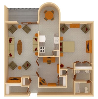 1 Bedroom plus Large Den - Metropolitan Towers