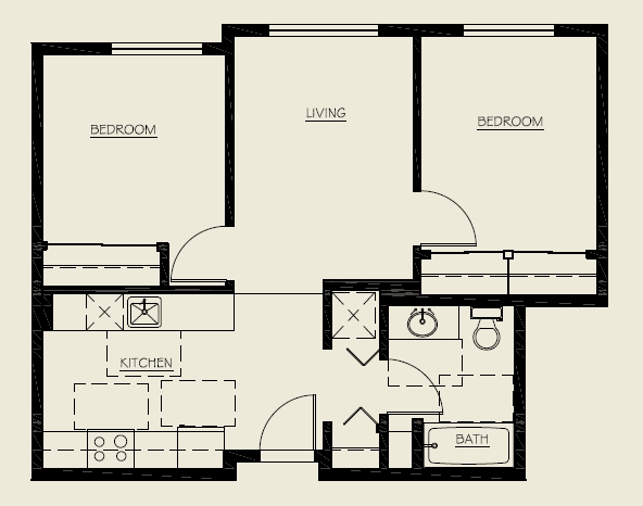 2BR/1BA - Victoria Park Senior Living