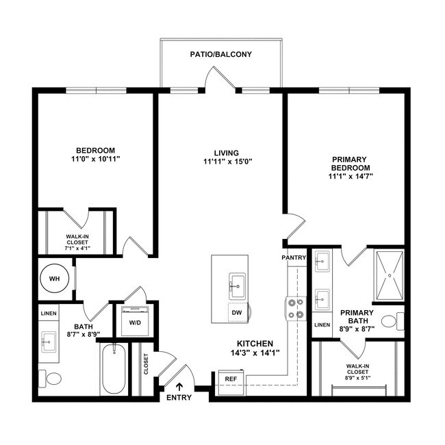 Floorplan - Evren Apartments of Lees Summit