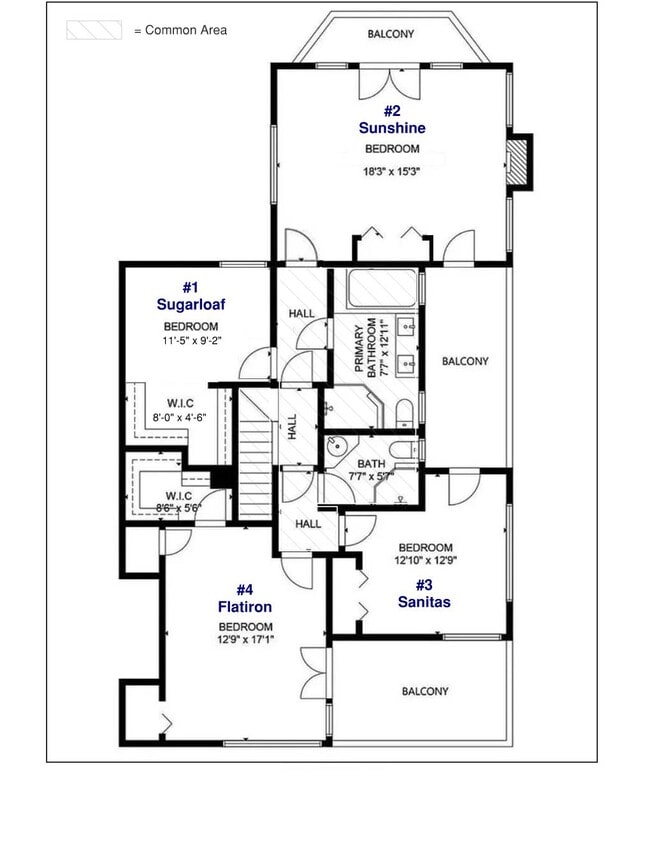 Floor Plan - Upper Level - 920 Grant Pl