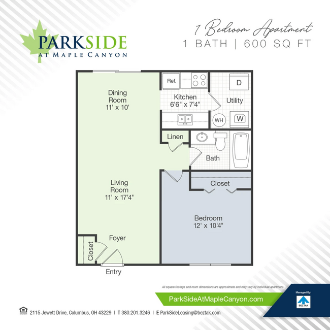 Floorplan - Parkside at Maple Canyon