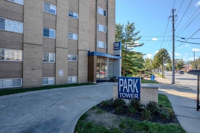 Park Tower Entrance - AIY Lakewood Area Apartments