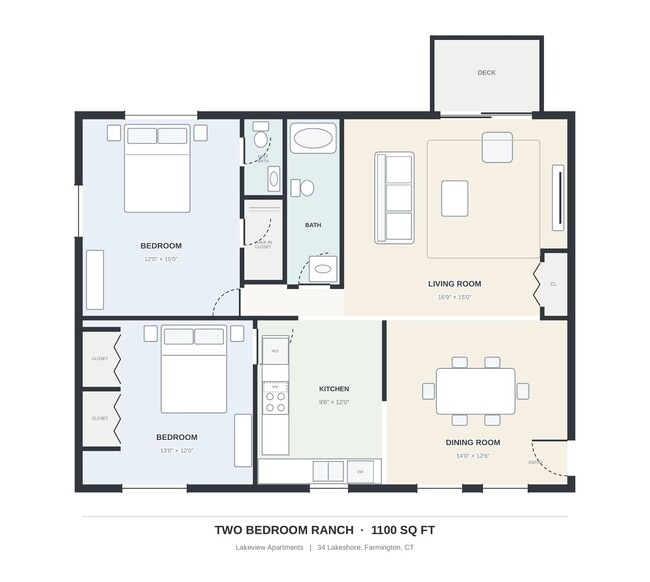 Floorplan - Lakeview Apartments