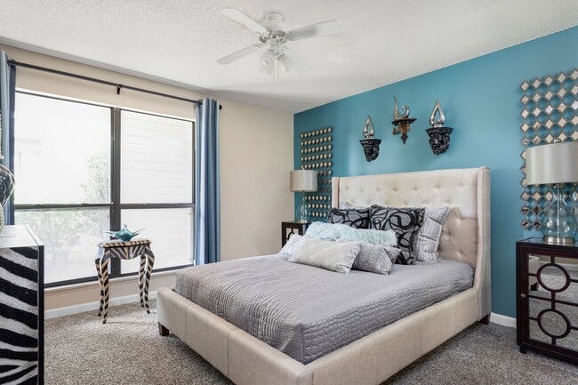 Bedroom with Large Window - Prospect Park Apartments