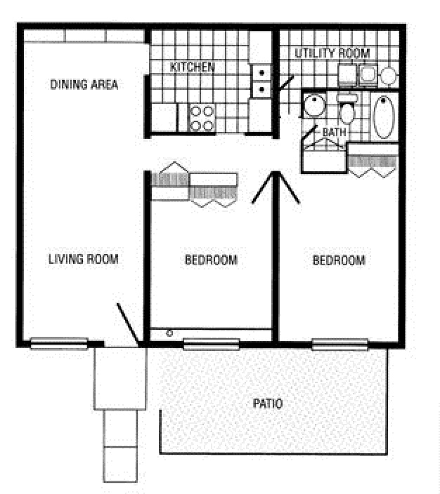 2BR/1BA - Bellflower Apartments