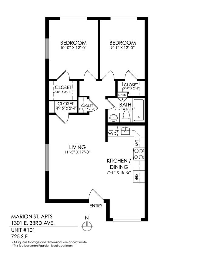 Floorplan - Marion Street Apartments