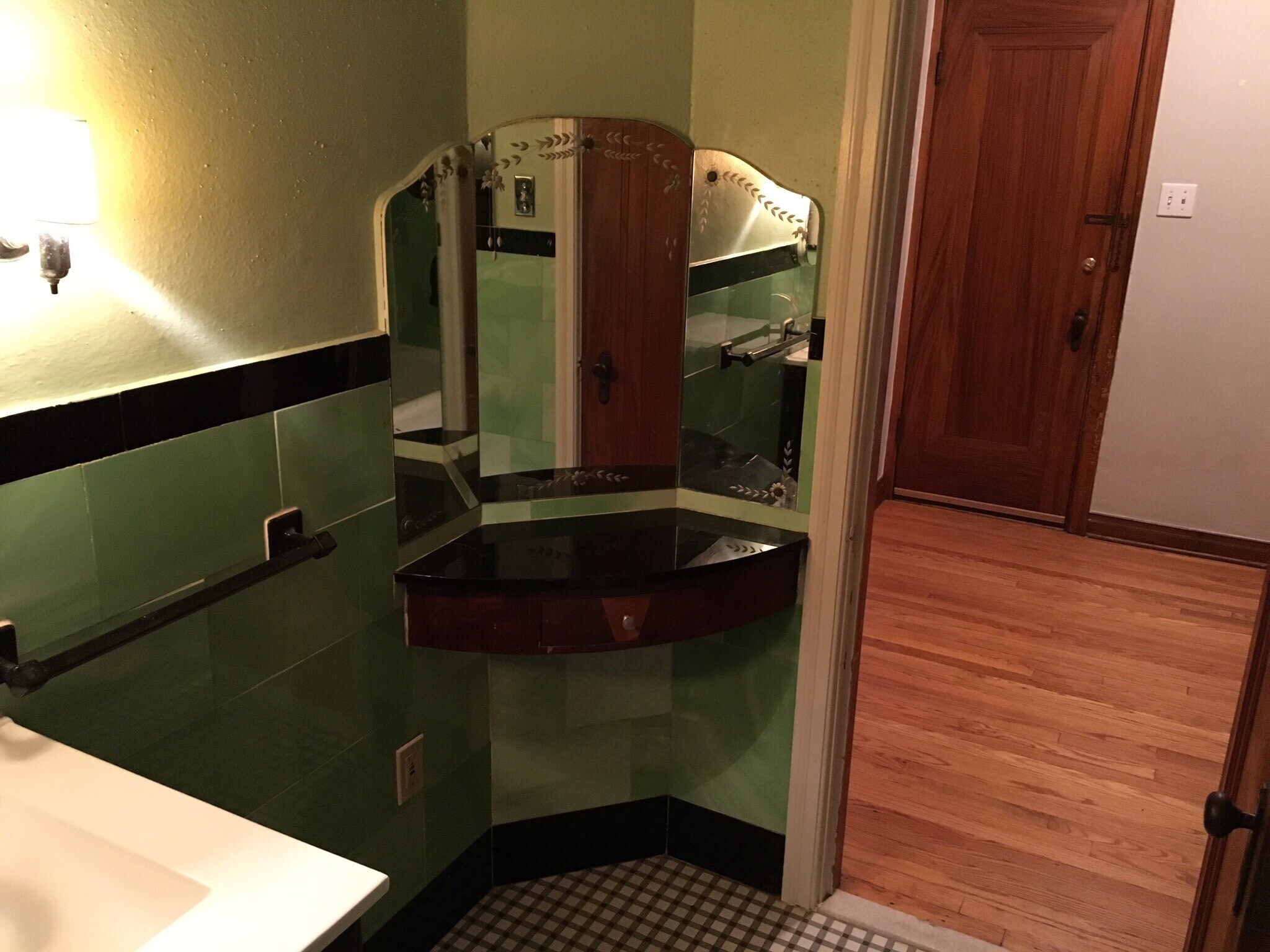 Original vanity in the bathroom. - 6000 Carlsbad Avenue