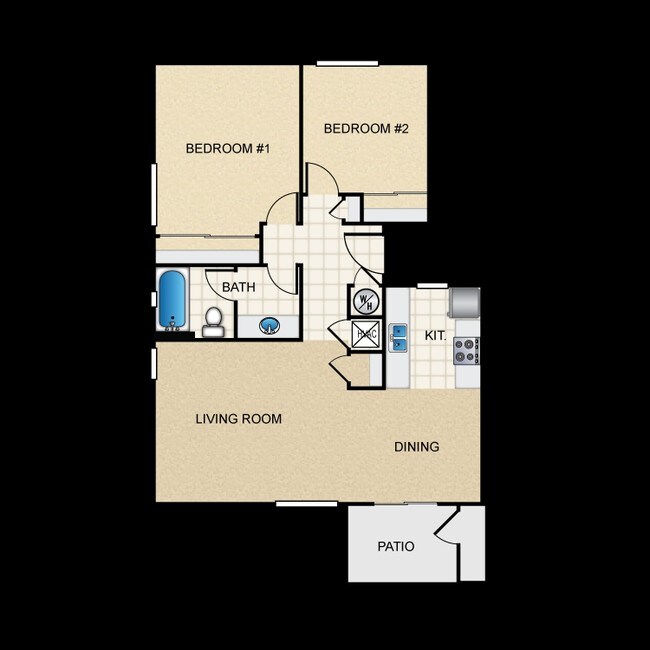 2BR/1BA - Grouse Run Apartments