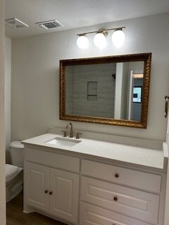 Large Hall Bath with Antique Mirror and Modern Fixtures - 4714 29th St