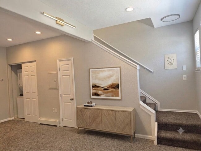 staged hall stairs laundry table mountain townhomes - Table Mountain Townhomes